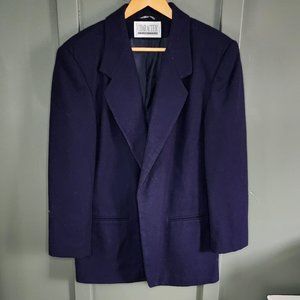 Blue Wool Character Suburban Wear Blazer